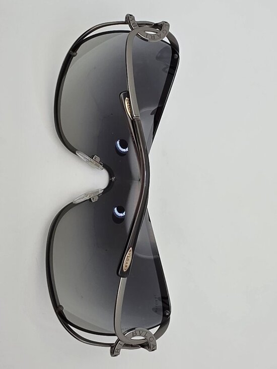Bvlgari 6027 103 Gunmetal Frame Blue Gradient Lens Oversized Shield Sunglasses main image 7